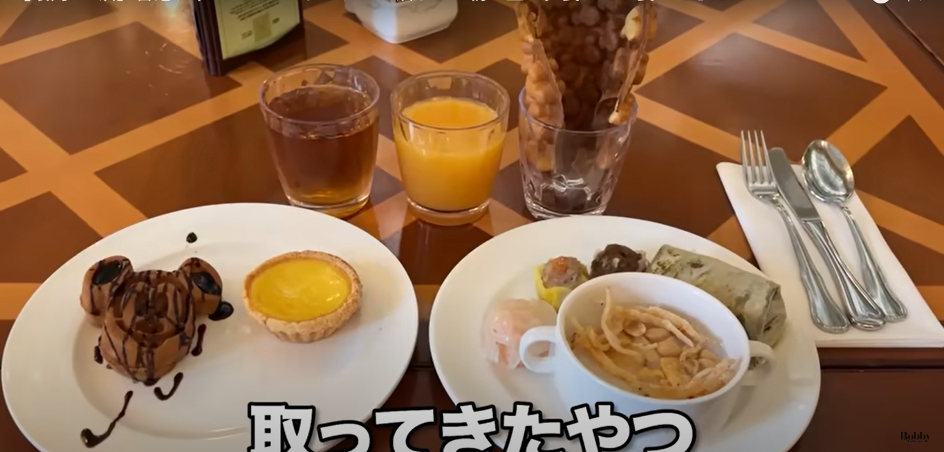香港ディズニーランドホテル　エンチャンテッド・ガーデン・レストラン　朝食