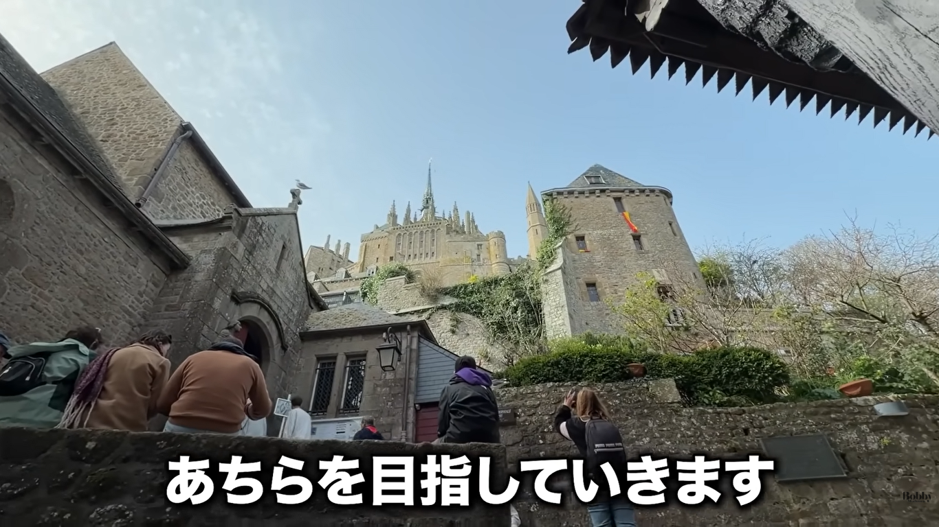 モンサンミッシェル　修道院　見学