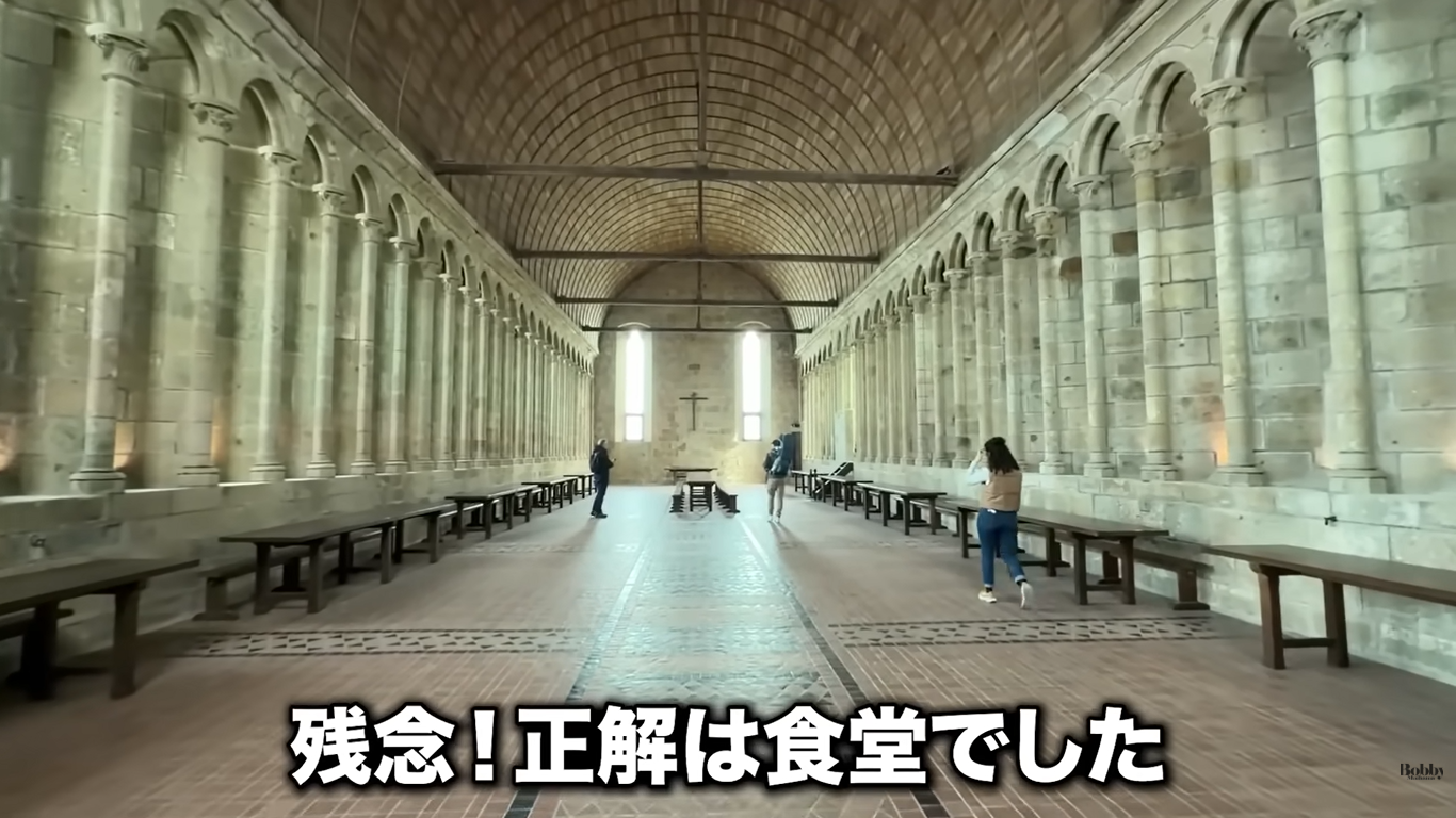 モンサンミッシェル　修道院　見学