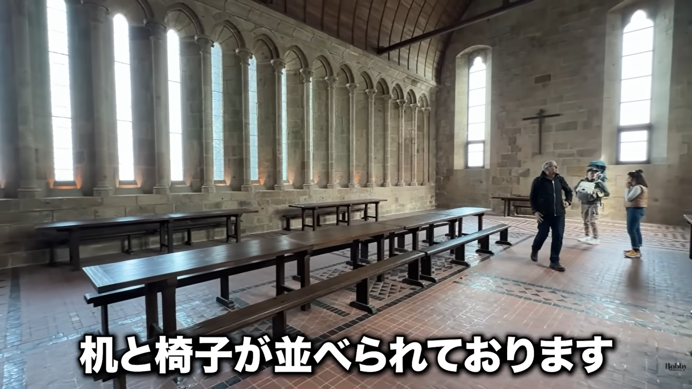 モンサンミッシェル　修道院　見学